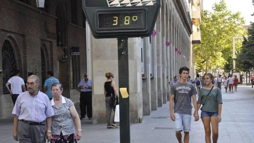 Temperaturas máximas elevadas en la provincia de Zaragoza y el Bajo Aragón