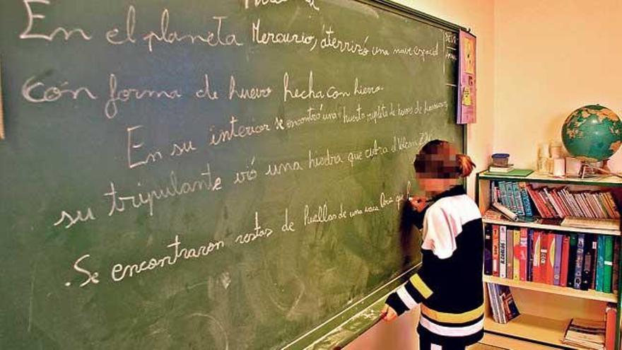 Imagen de una clase en un colegio de Llucmajor.