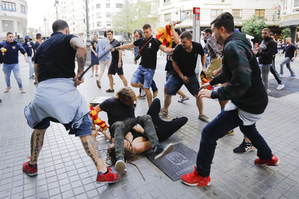 El líder de la Curva Nord, cazado en plena agresión el 9 d'Octubre