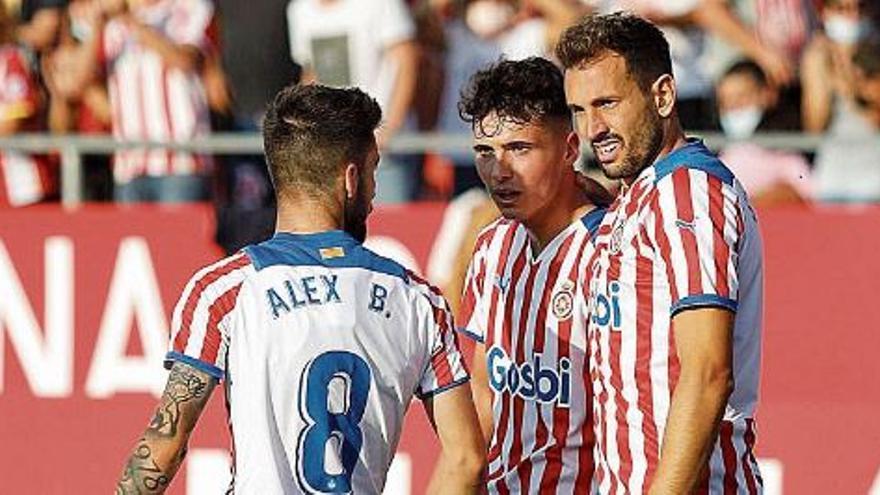 Arnau amb Baena i Stuani l&#039;altre dia contra l&#039;Osca