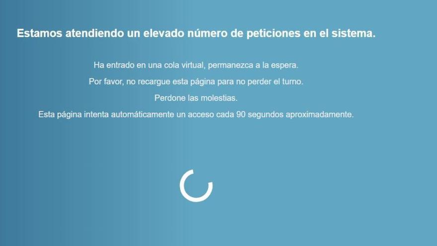 La web, colapsada por la demanda