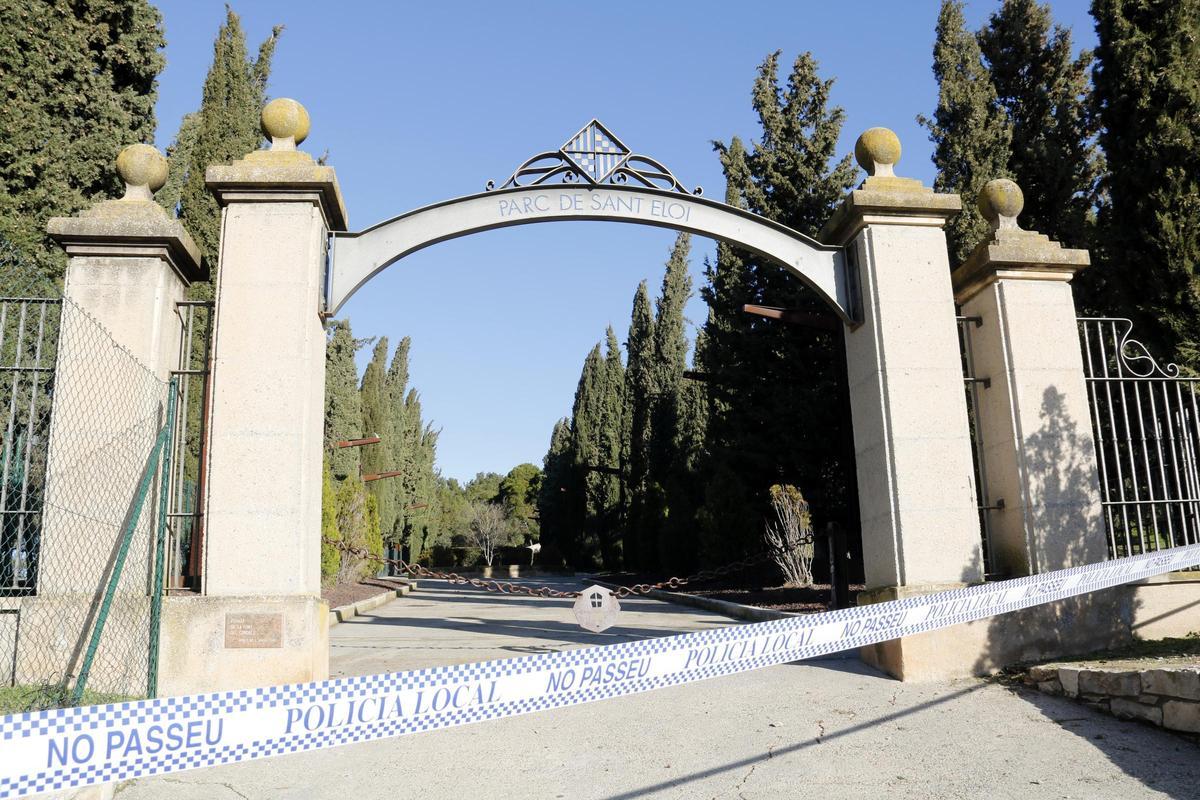 El parque de Sant Eloi, en Tàrrega, precintado a causa de los avisos por fuerte viento