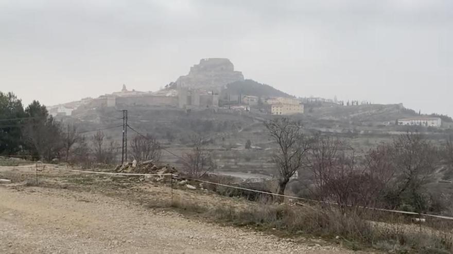 La nieve hace acto de presencia en Morella