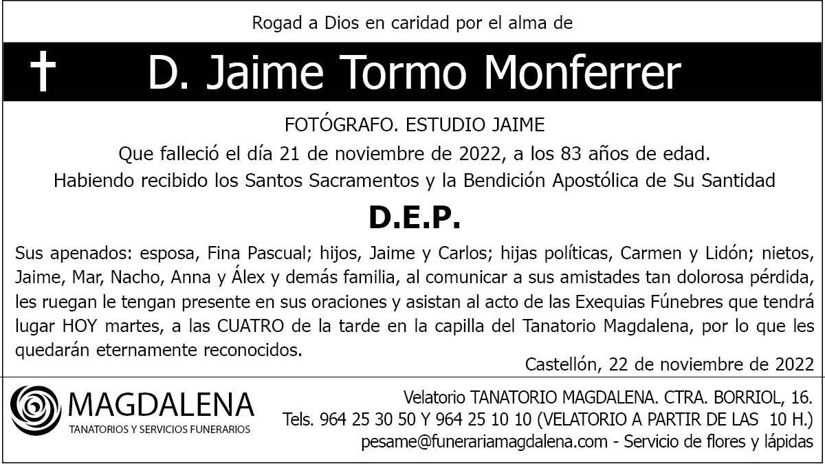 D. Jaime Tormo Monferrer