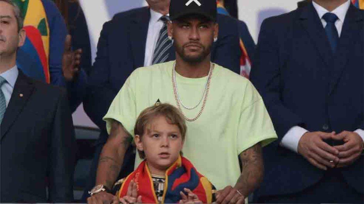 Neymar, junto a su hijo, presenció la final de la Copa América 2019