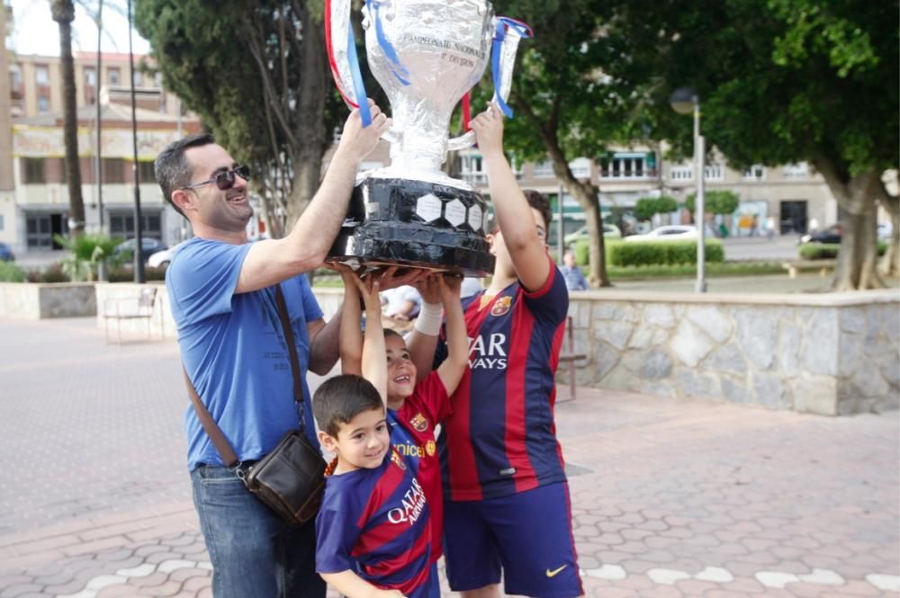 Celebración del título de Liga del Barcelona en Murcia