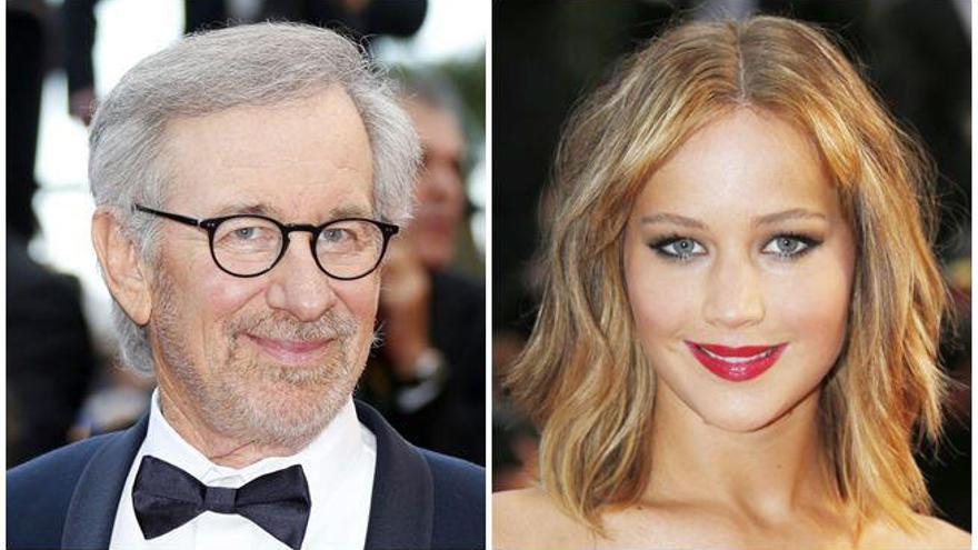 Steven Spielberg y Jennifer Lawrence.