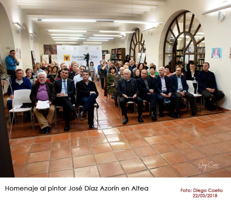 El pintor José Díaz Azorín, homenajeado en Altea