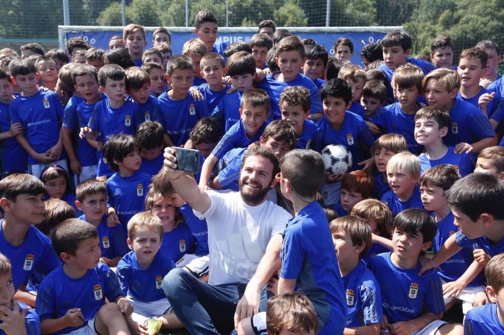 Juan Mata, en el Campus del Real Oviedo