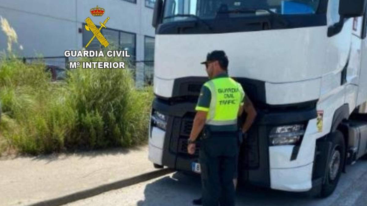 El camión interceptado.