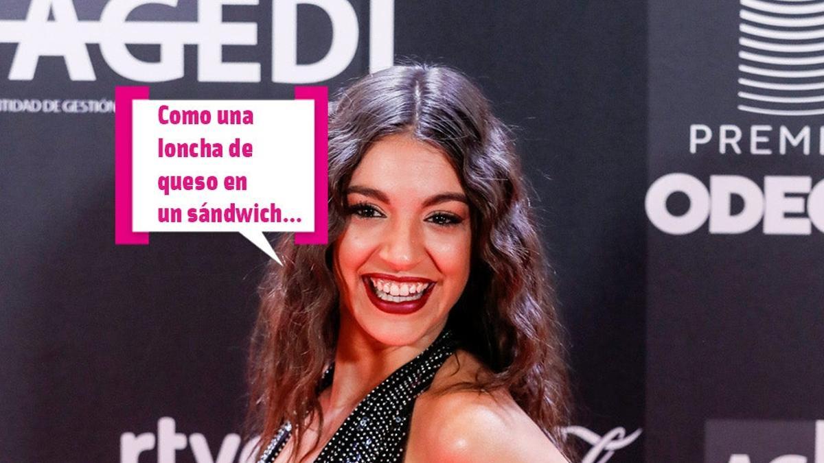 Ana Guerra posando &quot;como una loncha de queso&quot; en los 'Premios Odeón 2020'