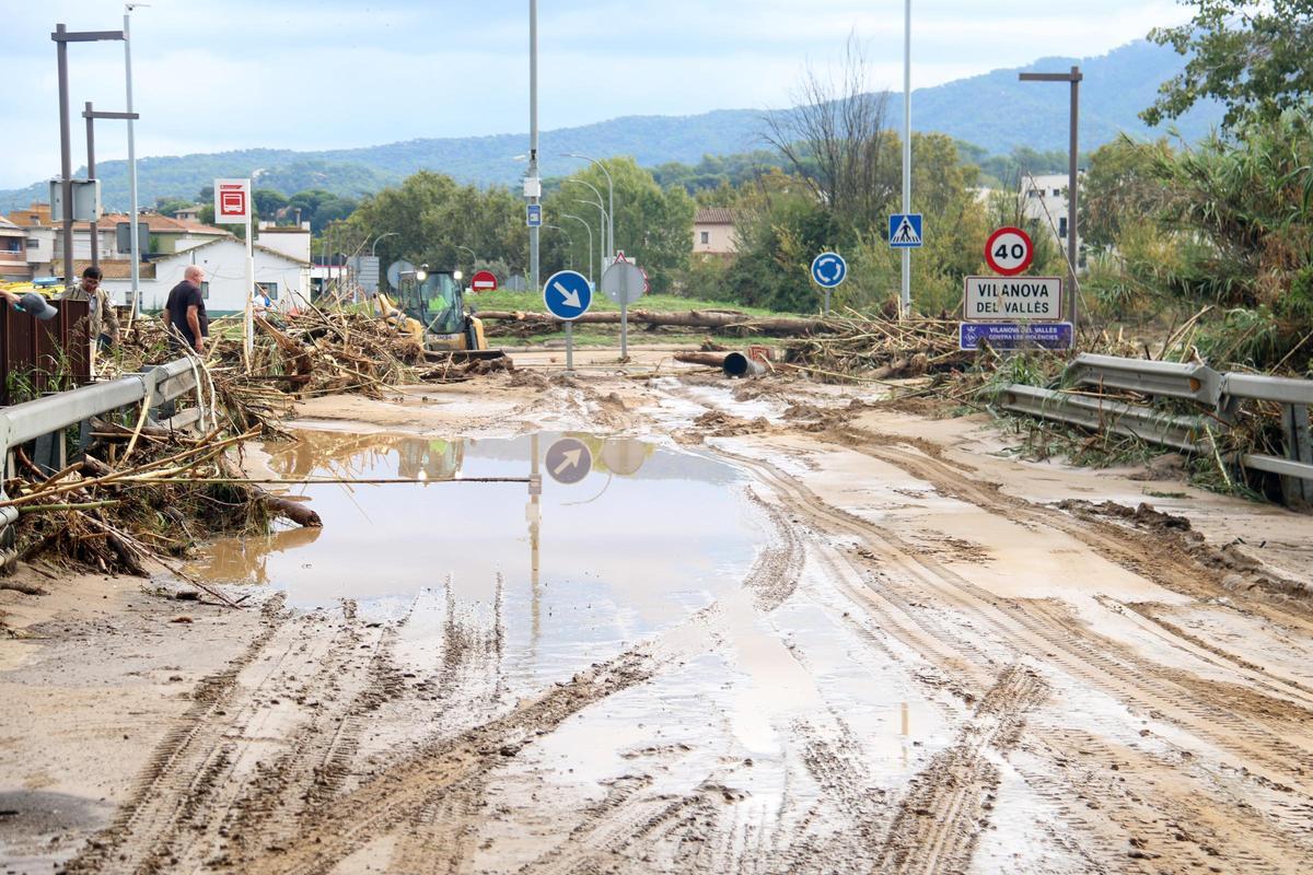 Immediacions de la riera de Vallromanes, al límit de Montornès del Vallès, a tocar don sha trobat un home mort pels efectes del temporal