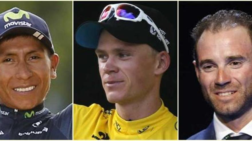 Quintana, Froome y Valverde, los tres grandes favoritos.