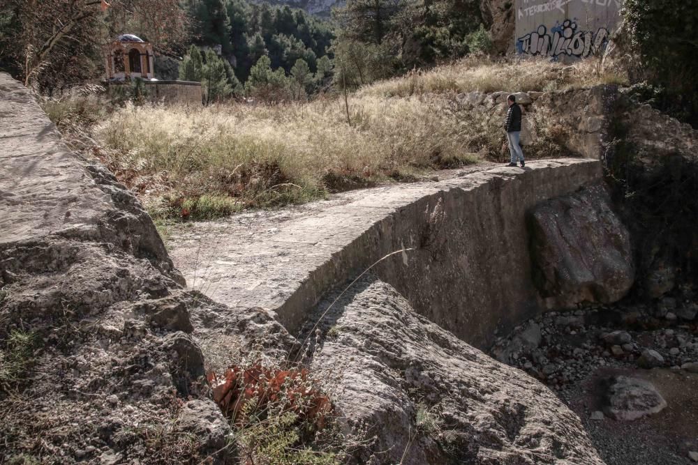 El río Molinar de Alcoy se queda seco