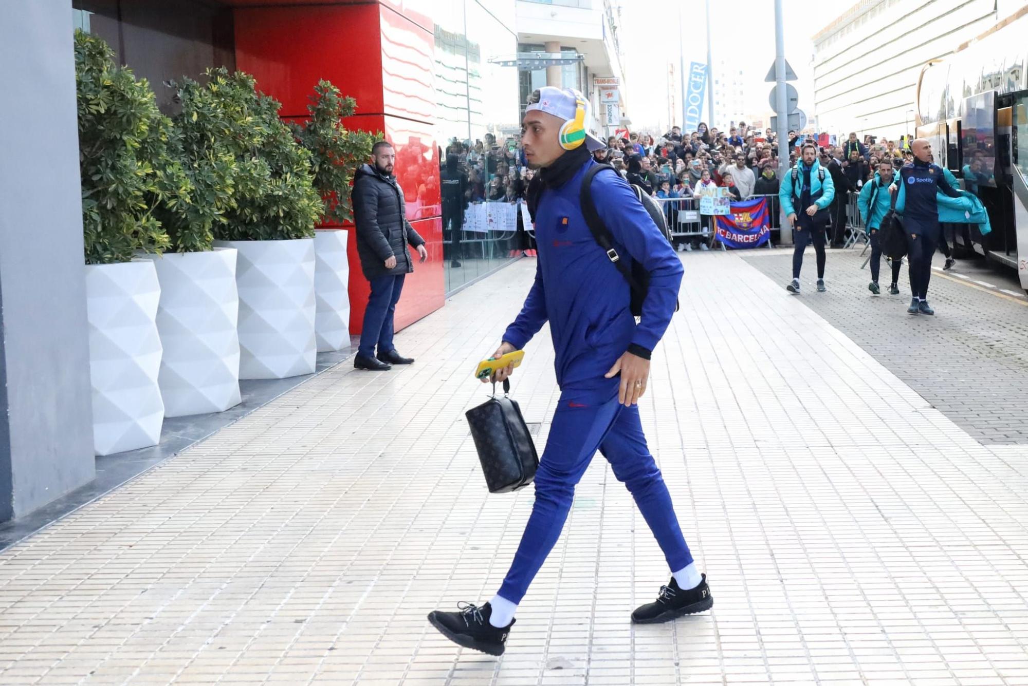 Llegada del Barcelona a Castelló para jugar contra el Villarreal