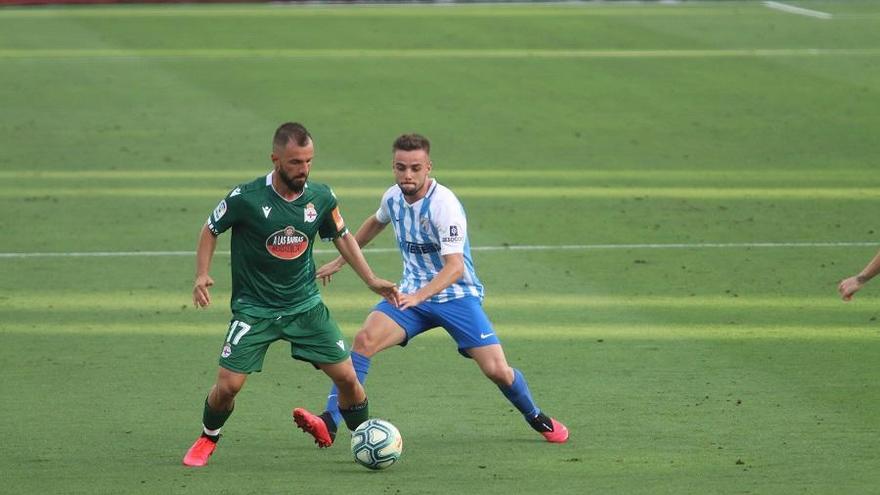 Ismael Casas, durante el encuentro frente al Deportivo