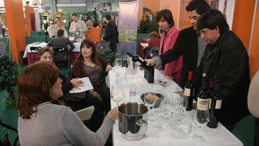 Una pasada cata de vinos en Ourense.