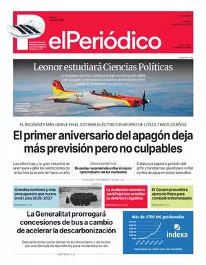 La portada de EL PERIÓDICO del 28 de abril de 2026