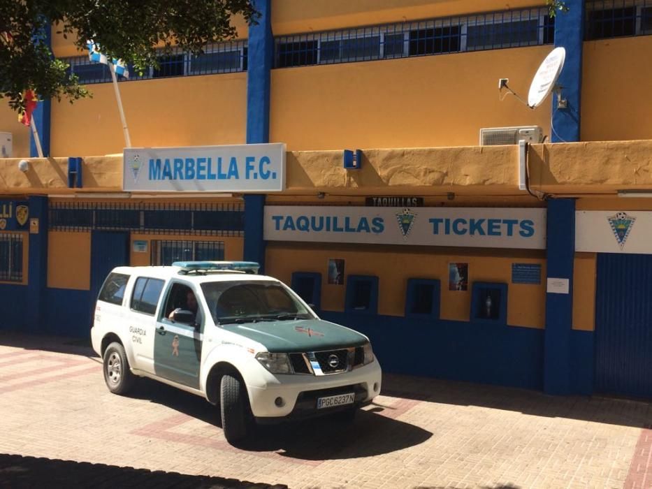 La Guardia Civil ha detenido este martes al presidente del Marbella FC, Alexander Grinberg, de nacionalidad rusa, y a otras diez personas relacionadas con organizaciones criminales de este país que ya fueron desarticuladas en otro operativo de hace cuatro años