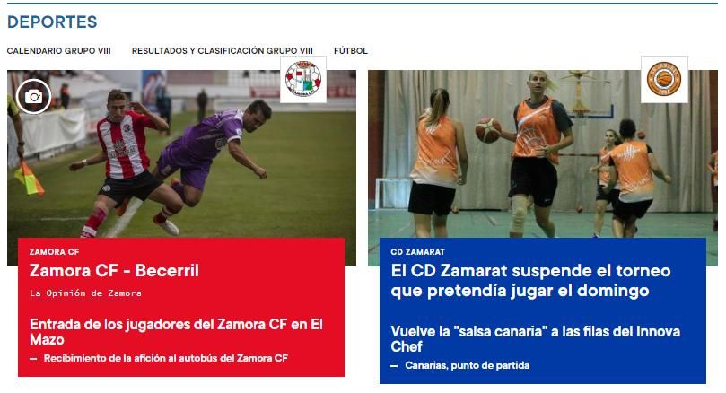 La información deportiva de Zamora en un click 