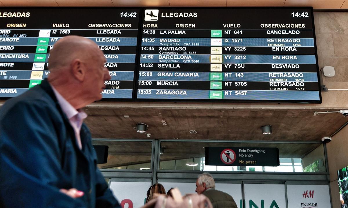 Retrasos y vuelos cancelados en Los Rodeos Retrasos y vuelos cancelados en Los Rodeos