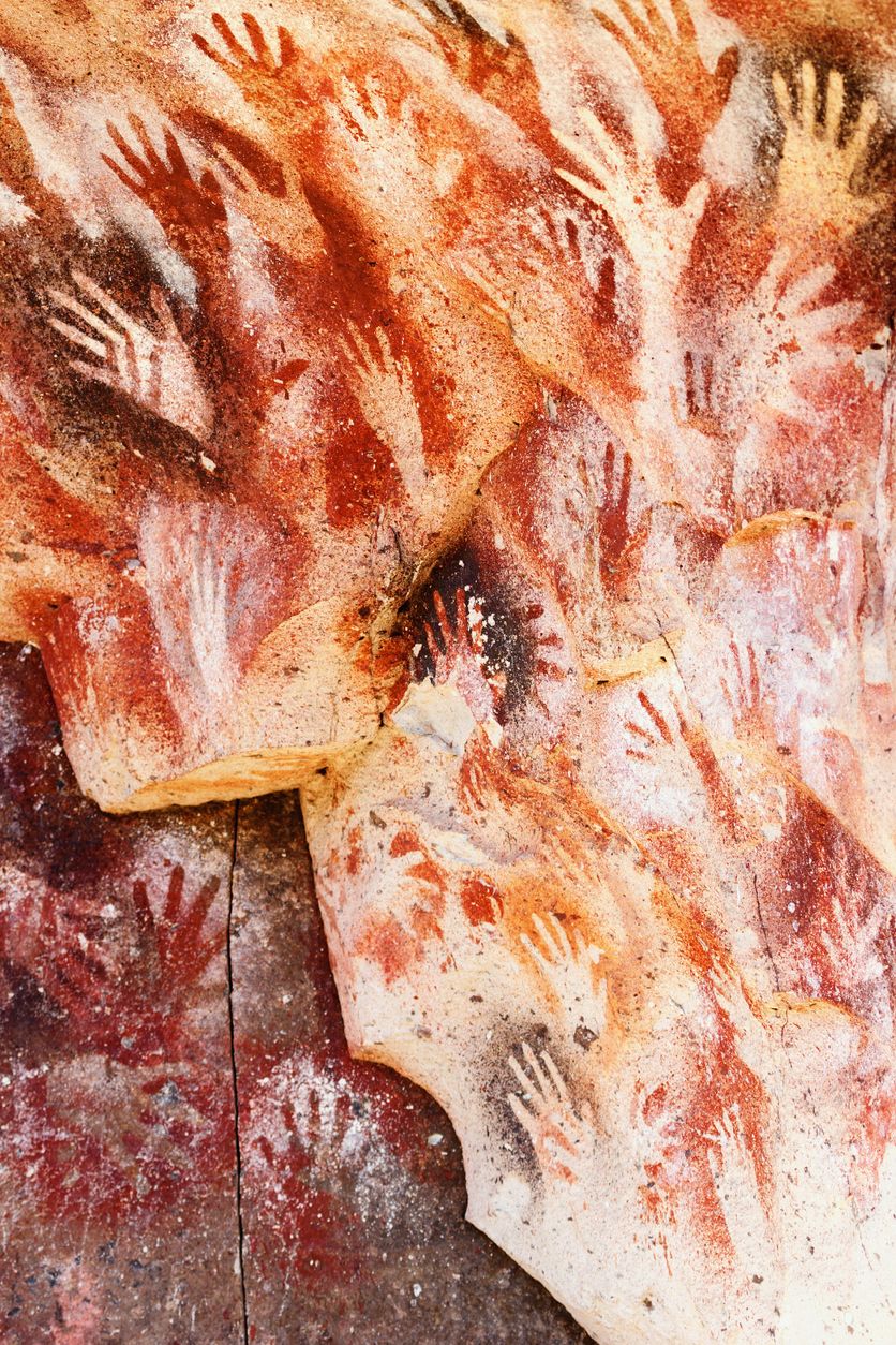 La técnica que se utilizó fue la pintura en negativo.