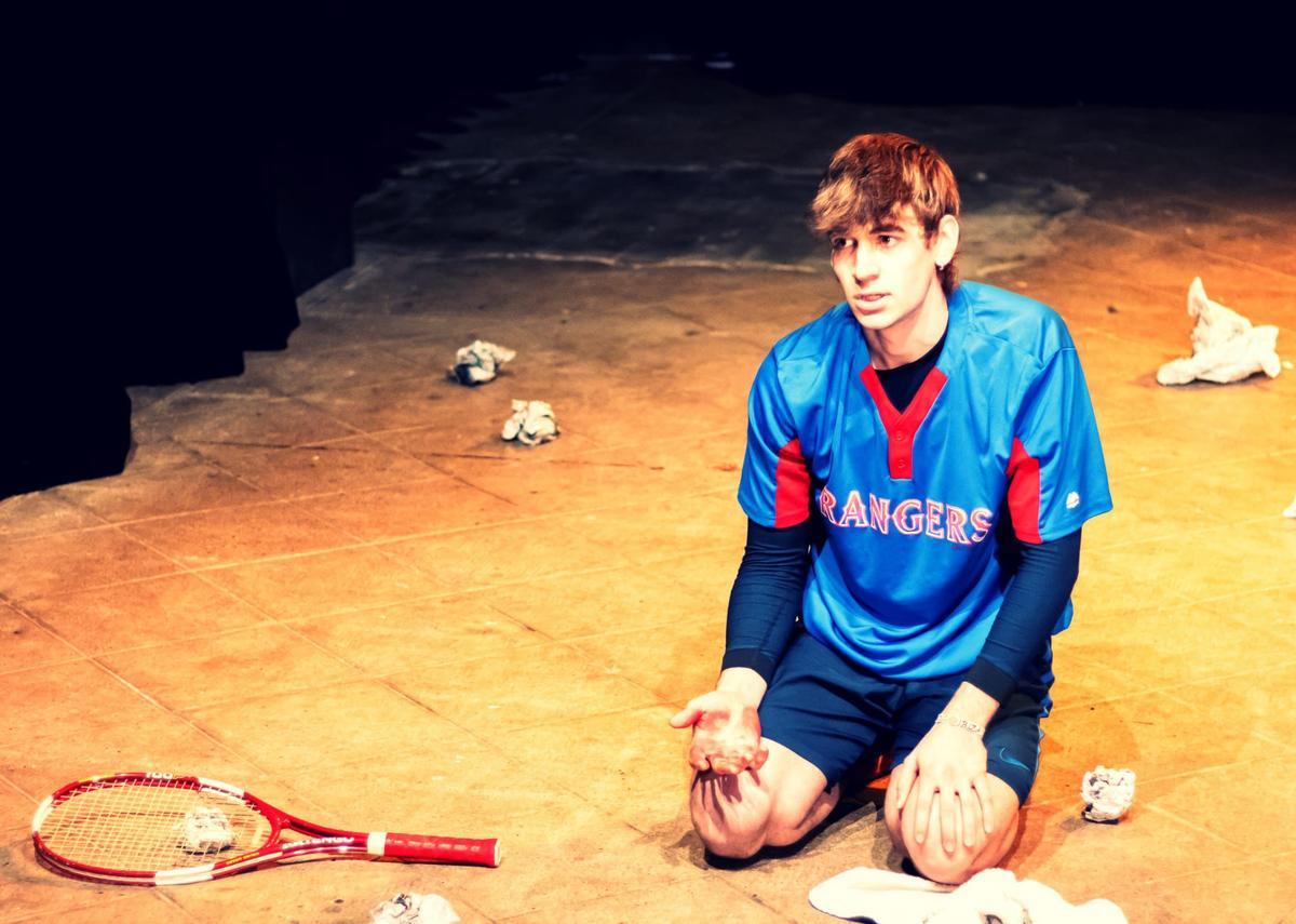 L'actor gironí, durant una actuació teatral