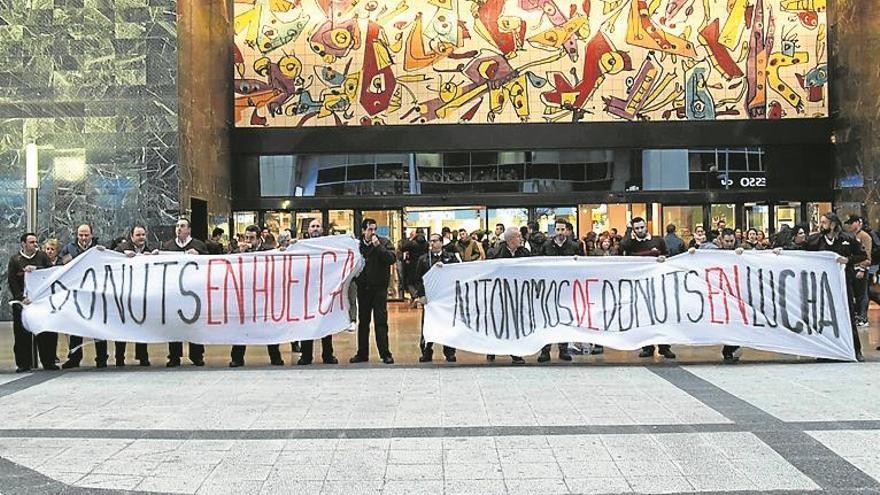 Los autónomos de Bimbo en Aragón protestan por no poder vender pan