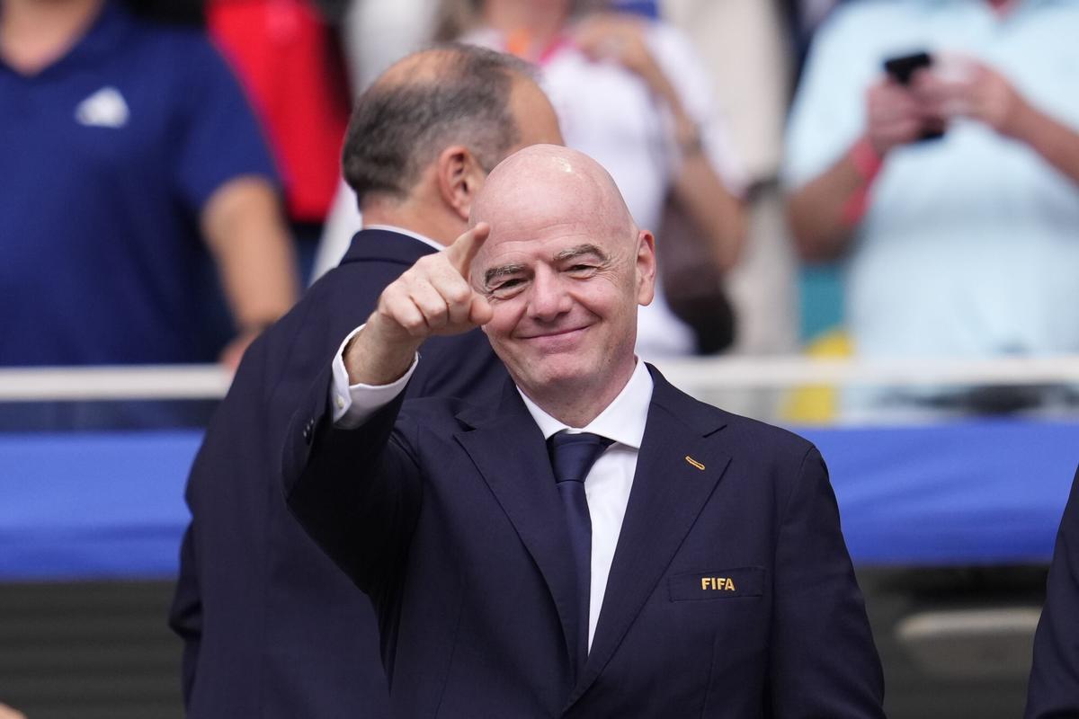 Gianni Infantino, en un partido del Mundial