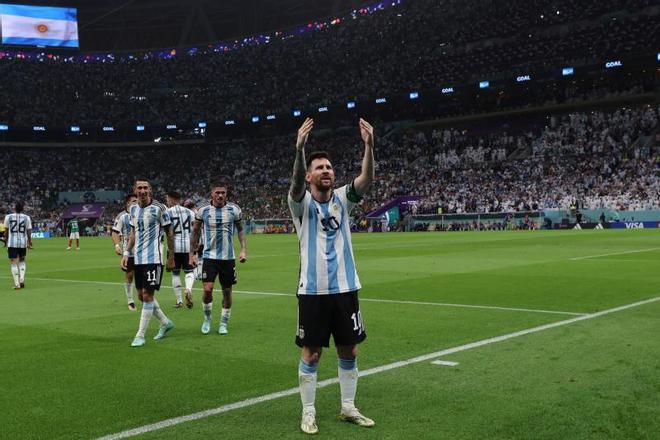 El gol de Messi ante México en el Mundial y la celebración de Argentina