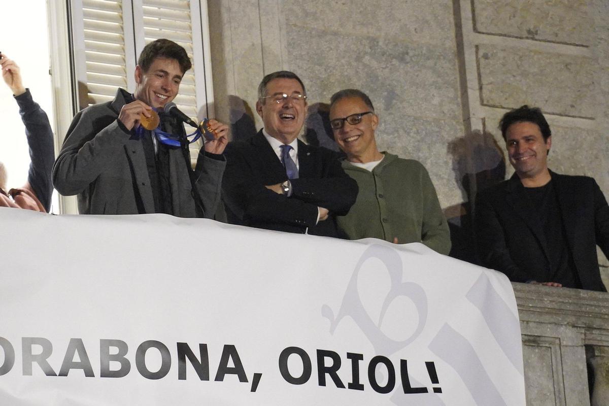 Les fotos de la rebuda d'Oriol Cardona a Banyoles