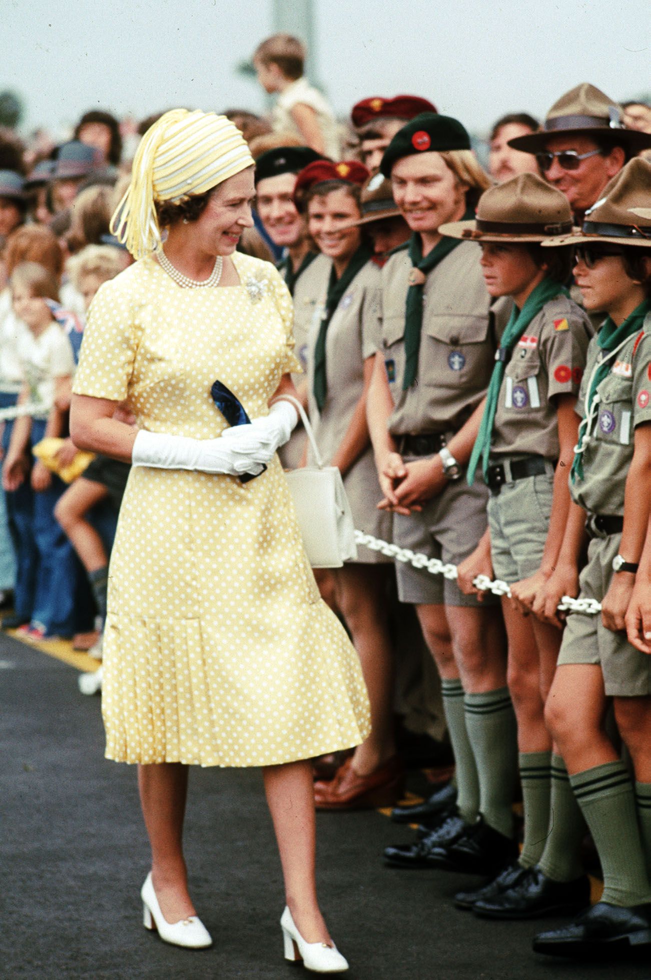 Visita de la reina Isabel II a Brisbane (Australia) en 1977