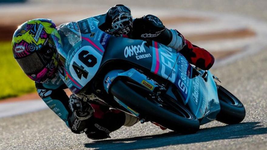 Álvaro Lucas, en acción en Valencia. | CFMOTO ASPAR TEAM
