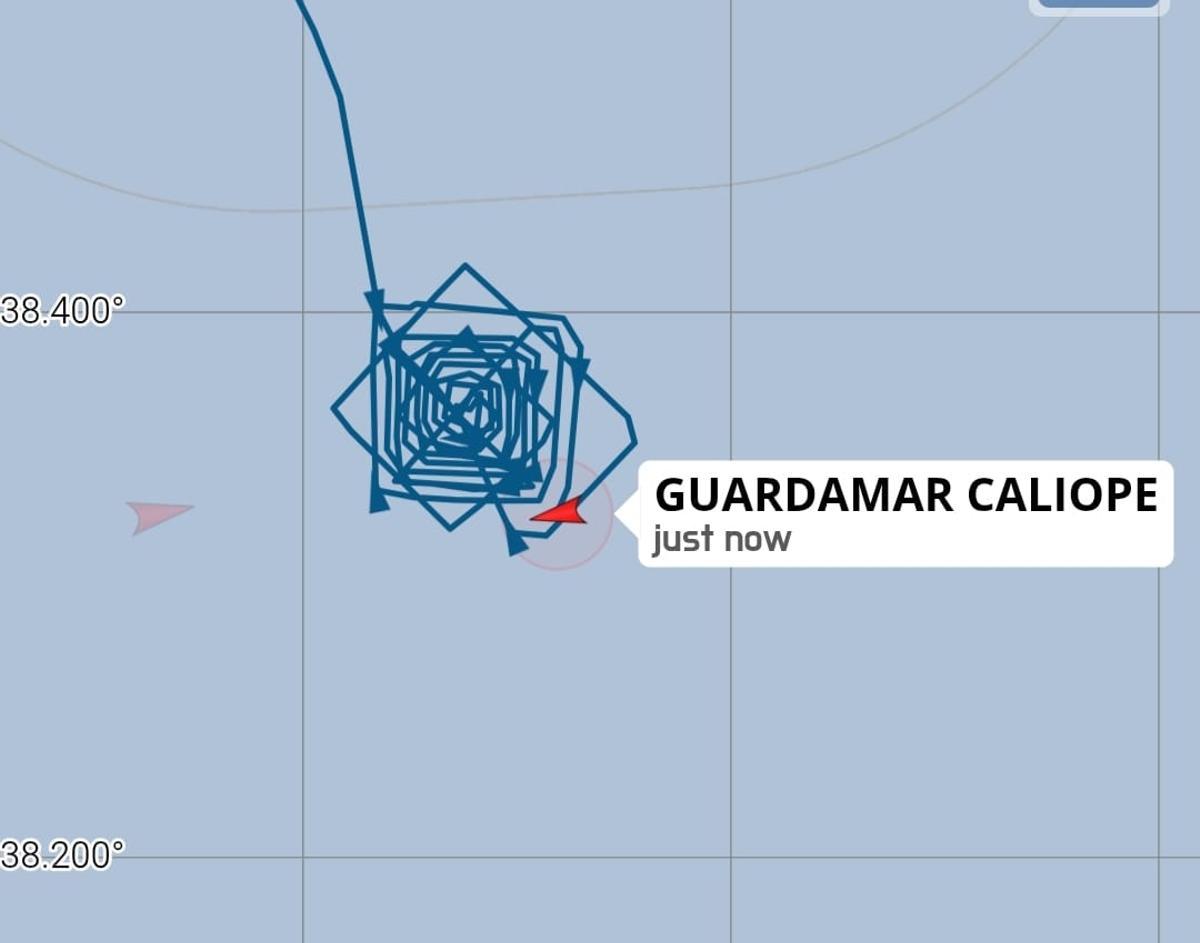 La ruta realizada por la gaurdamar Caliope.