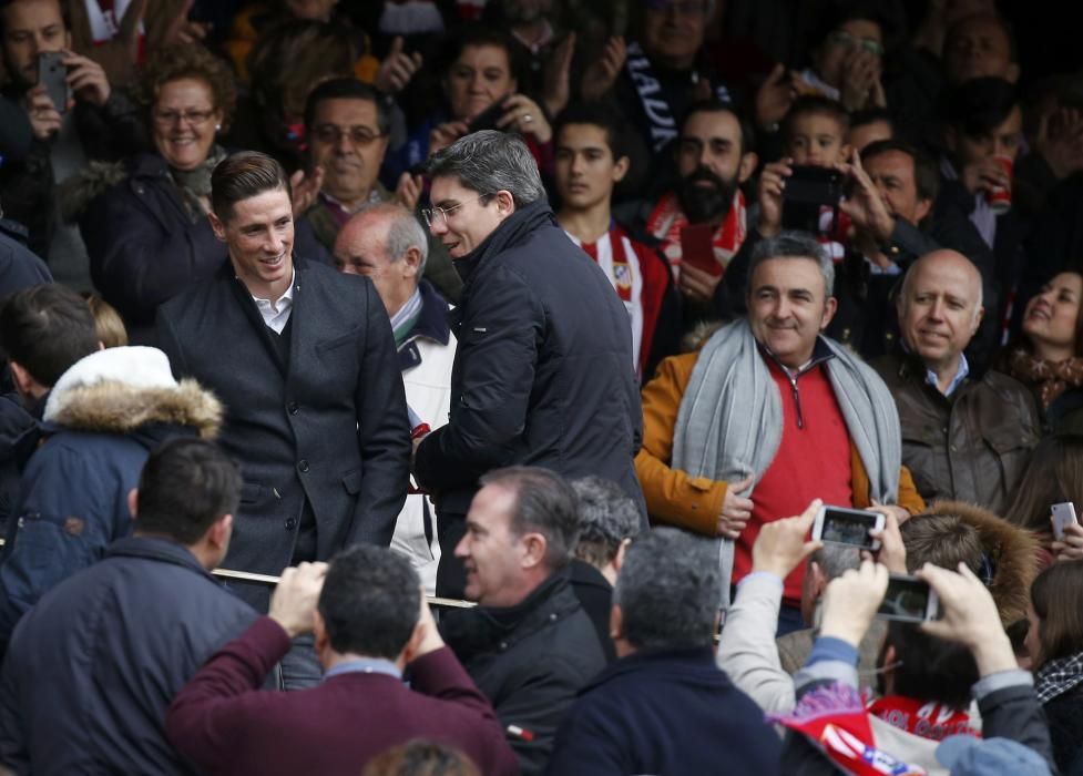 Fernando Torres, en el palco del Vicente Calderón