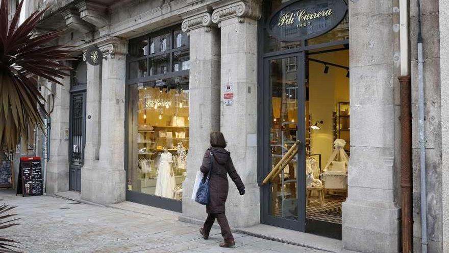 Exterior de la tienda de Pili Carrera en el centro de Vigo. // Ricardo Grobas