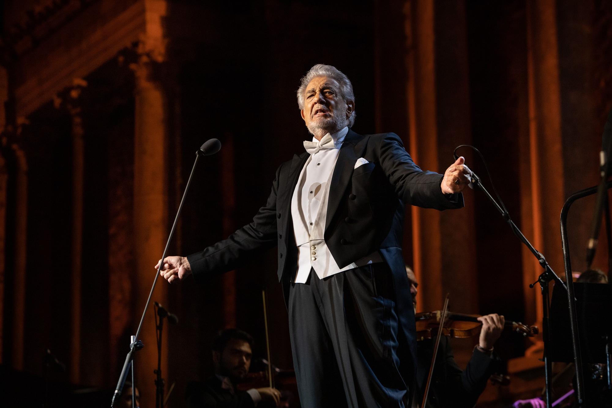 El tenor Plácido Domingo, durante el concierto