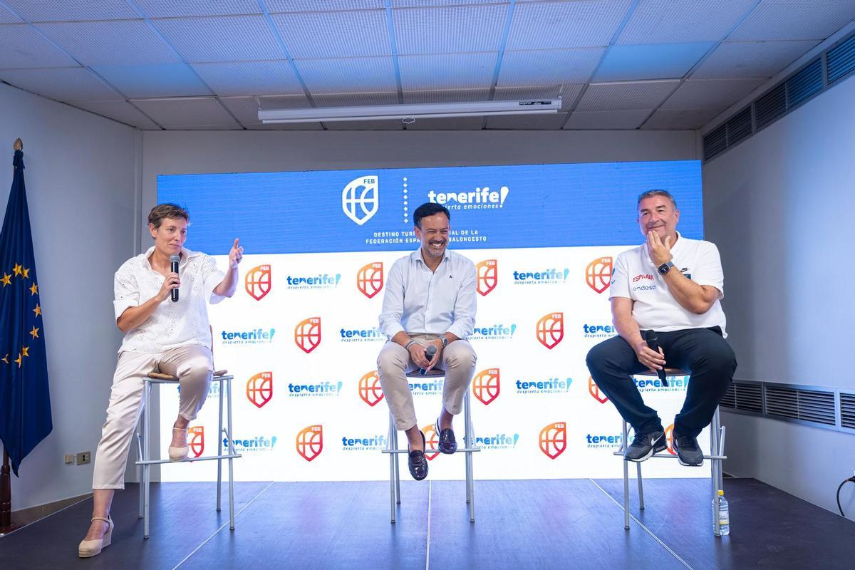 Elisa Aguilar, Lope Afonso y Miguel Méndez, en la presentación el Torneo.