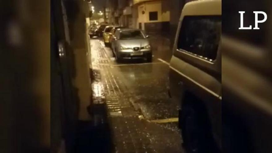 Así granizó en Vecindario