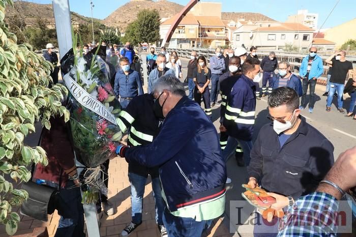 Homenaje al sindicalista atropellado ayer en Cartagena