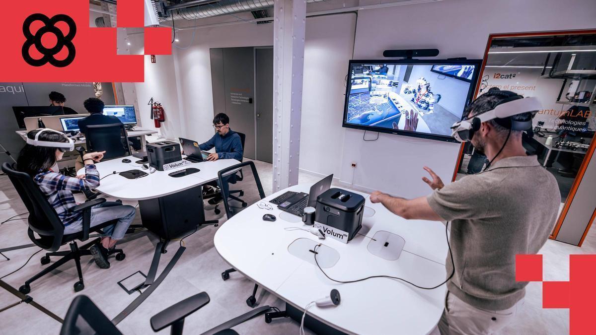 Una de las zonas de la nueva sede de i2CAT en el Pier01 del Tech Barcelona
