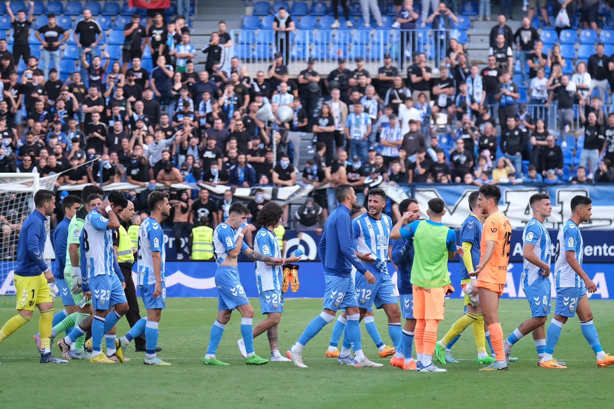 El Málaga CF - UD Ibiza, último partido de la Liga 22/23, en imágenes