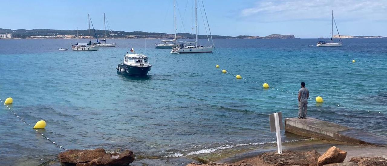 Instalación canal a nado en la zona de Caló des Moro