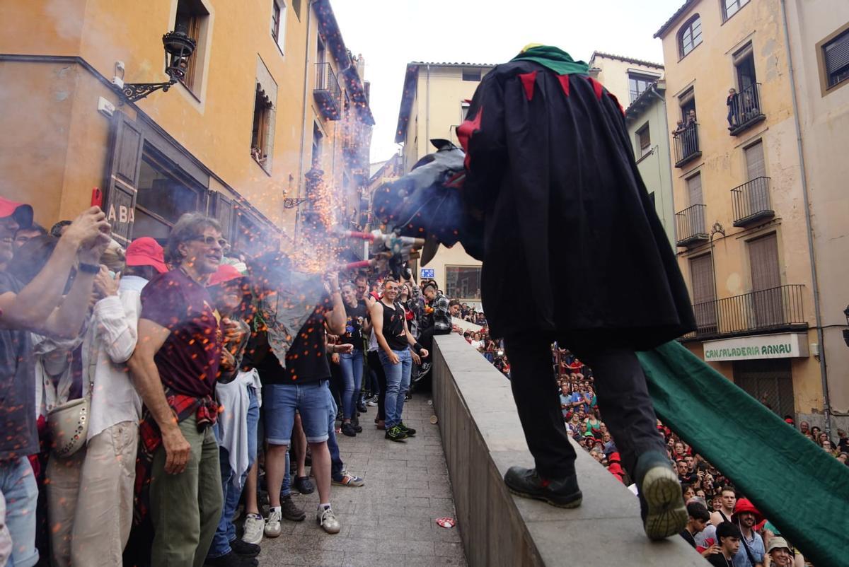 El Passacarrers de Patum d'aquest dissabte al vespre, en imatges