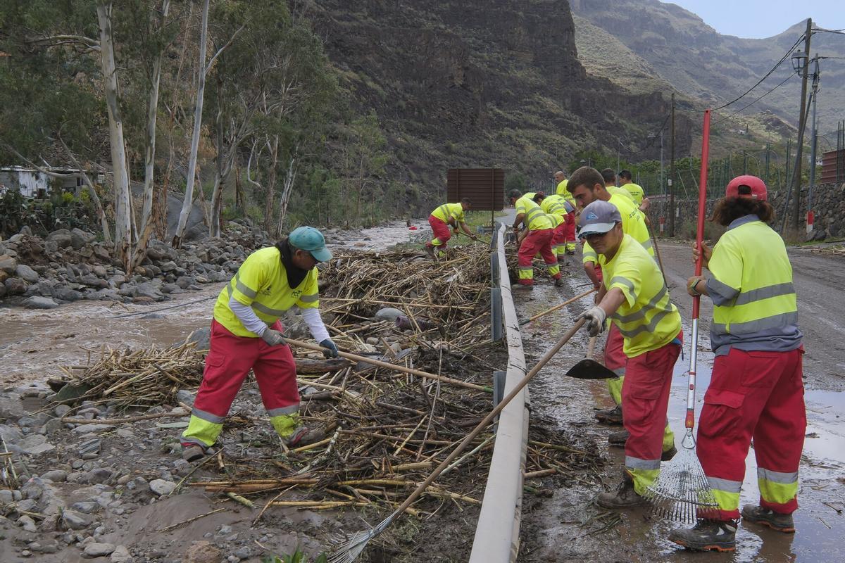 El impacto de la borrasca Therese en Mogán (Gran Canaria, 20/03/2026)