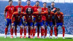 El once titular de España ante Inglaterra en la final de la Eurocopa