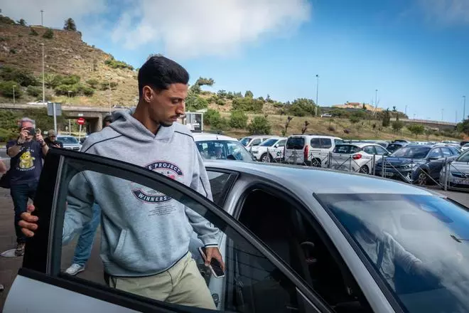 Maikel Mesa, saliendo de los juzgados