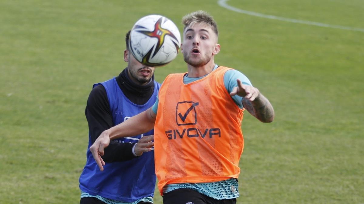 El rambleño Antonio Casas, en la última sesión de entrenamiento del Córdoba CF.