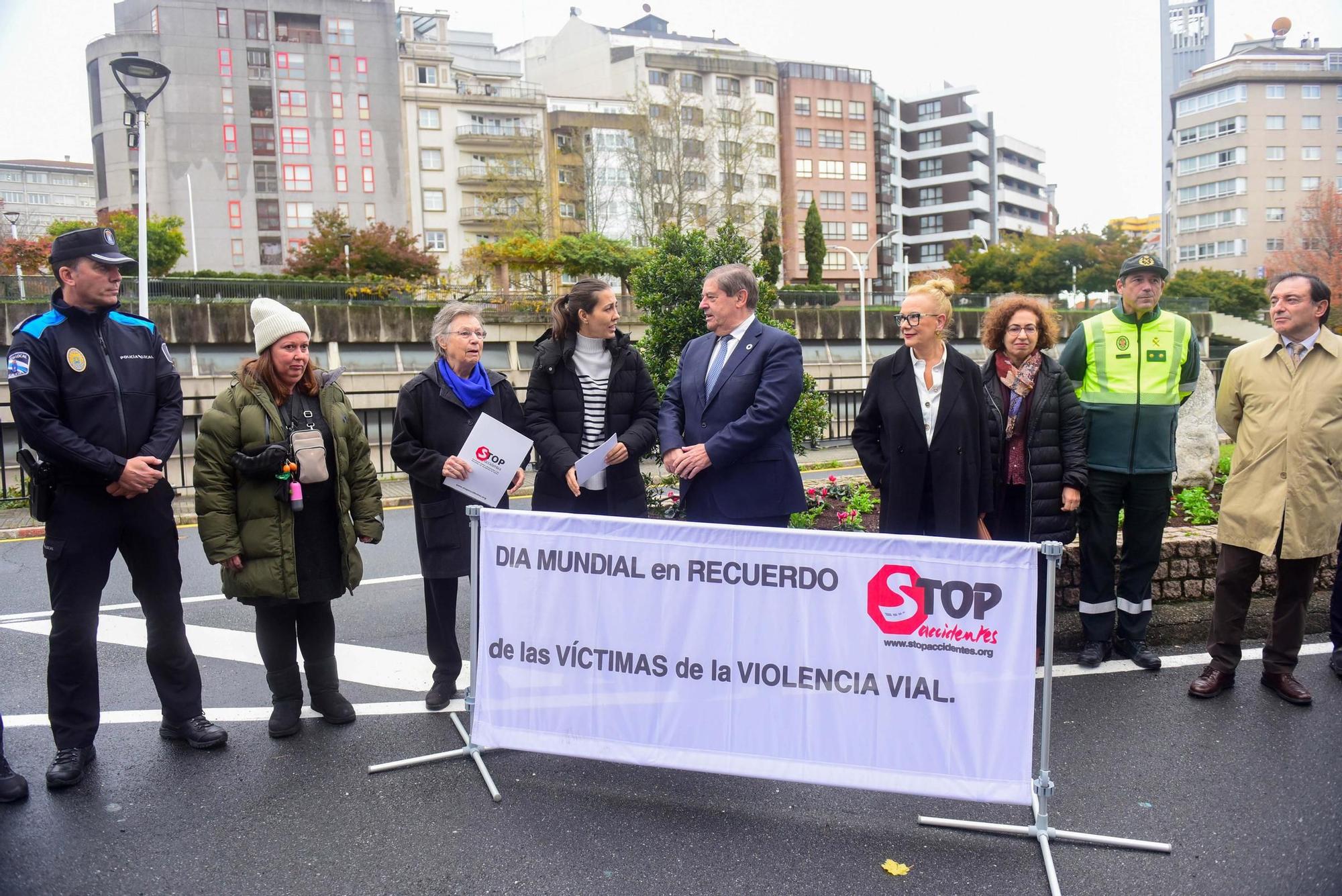 Recuerdo a las víctimas de los siniestros viarios en A Coruña