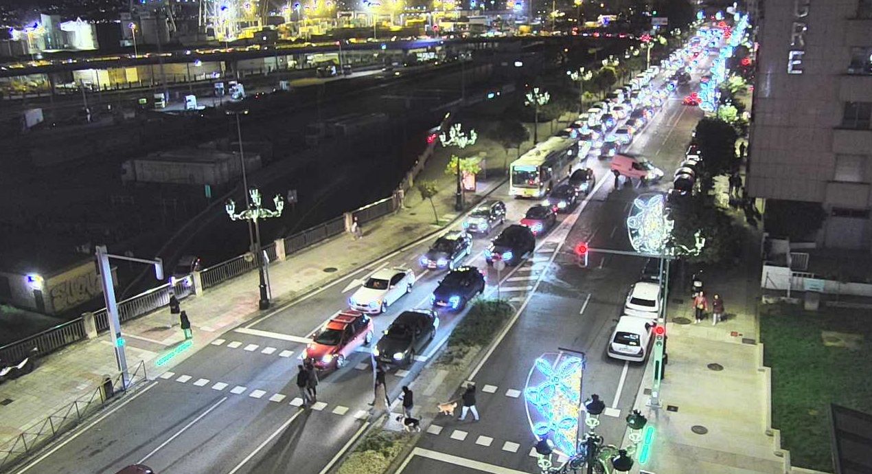 Vigo vive otra jornada de congestión en el centro